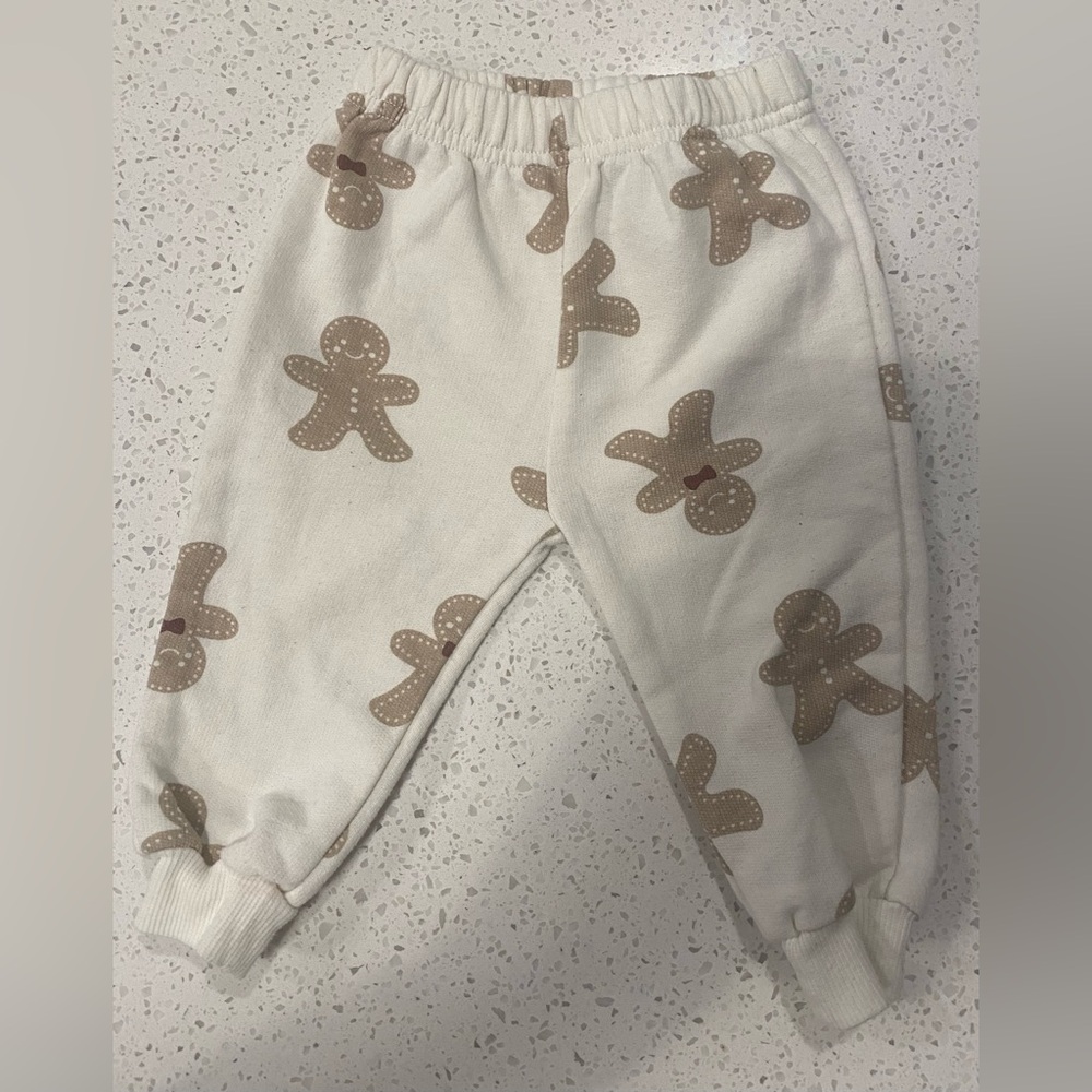 Lila & Jack Gingerbread Baby Outfit 6-9M Christmas Pajama Set Holiday 2 Piece - Picture 5 of 7